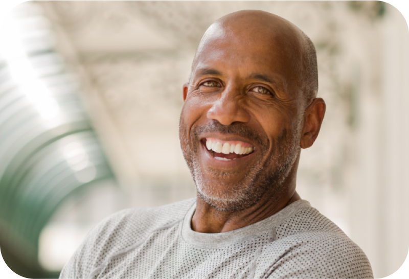 Man smiling into camera